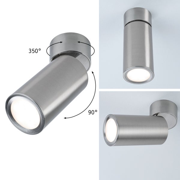 Technische Zeichnung und Produktinformationen für Paulmann LED Wand und Deckenleuchte mit 3 Stufen Dimmfunktion.