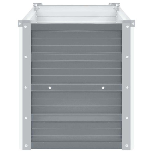 Garten-Hochbeet Verzinkter Stahl 100x40x45 cm Grau