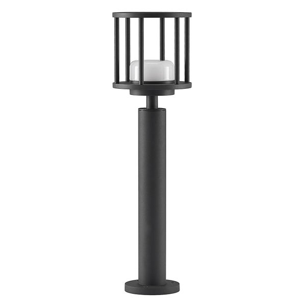 Lucande Außenleuchte Berenike (spritzwassergeschützt (Modern) in Alu aus Aluminium (1 flammig, GX53) - Wegeleuchte Pollerleuchte Wegelampe Sockelleuchte
