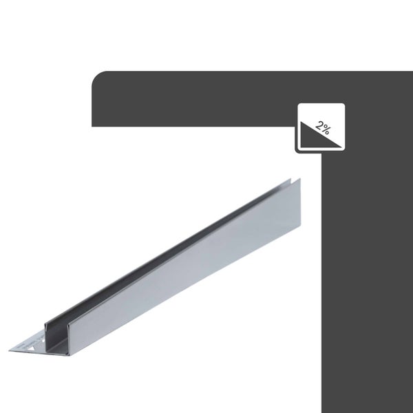 Metallprofil mit 2 Prozent Gefälle