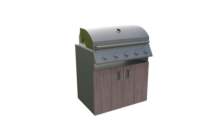 Grill mit Unterschrank