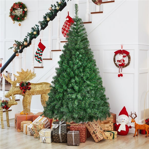 Yaheetech 182cm Weihnachtsbaum mit Faltbarem Metallständer , Grün