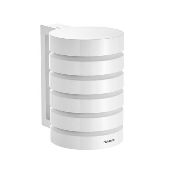 Netatmo intelligente Außenwandleuchte mit Bewegungsmelder in modernem Lamellen Design zur Wandmontage