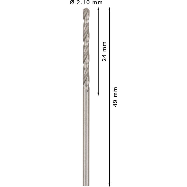 Bosch PRO Metal HSS-G Spiralbohrer 2,1 x 24 x 49 mm - 2608585475