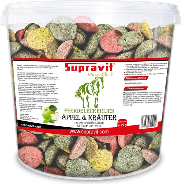 Eimer Pferdeleckereien Apfel und Kräuter von Supravit