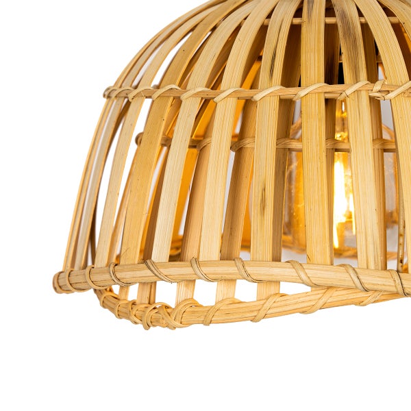 Pendelleuchte aus Rattan