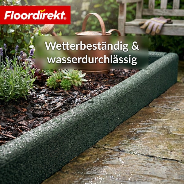 Gartenlandschaft mit wetterbeständiger und wasserdurchlässiger Rasenkante