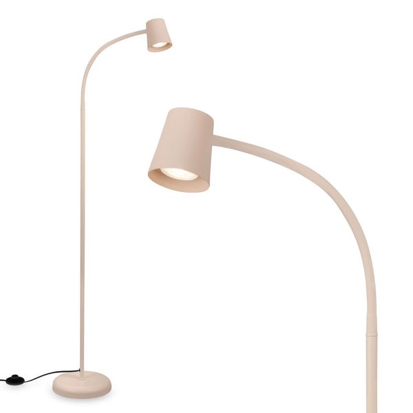 BRILONER Stehleuchte, mit Fußschalter, flexibler Lampenkopf, Stehlampe, 127,5 cm, 1x GU10, max. 9W, beige