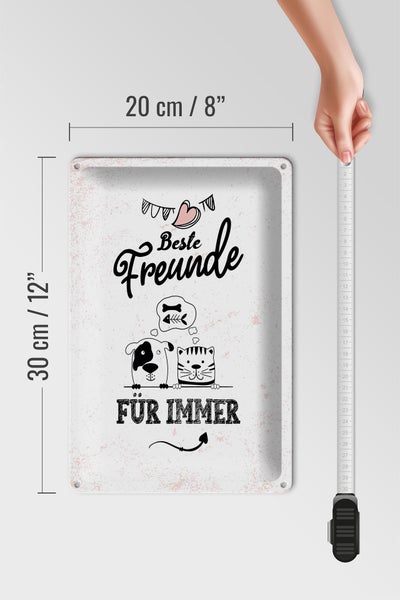 Blechschild Spruch Beste Freunde für immer 20x30cm