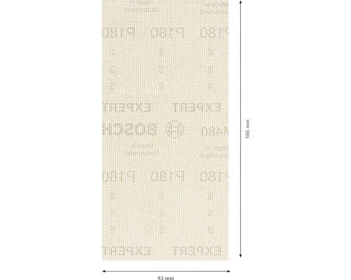Schleifpapier Blatt, Körnung 180, Abmessungen 93 mm x 186 mm
