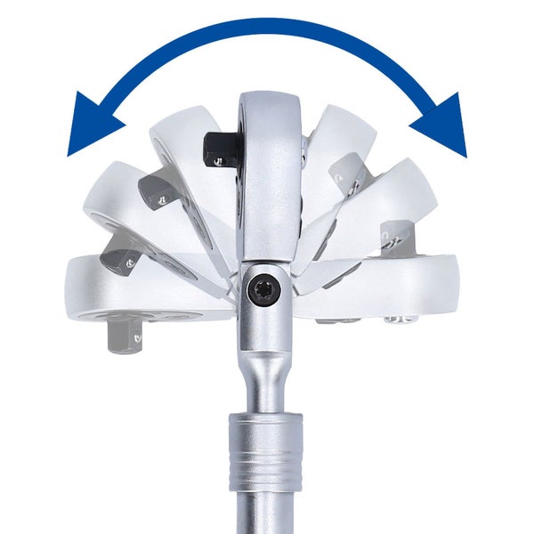 BRILLIANT TOOLS 1/4 Teleskop-Umschaltknarre mit flexibelem Kopf  (175 - 225 mm) - BT020997