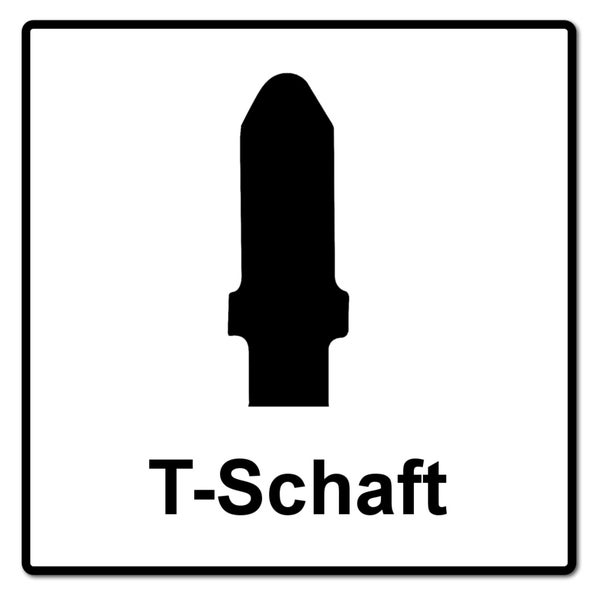 Symbol für einen T-Schaft für Stichsägeblätter