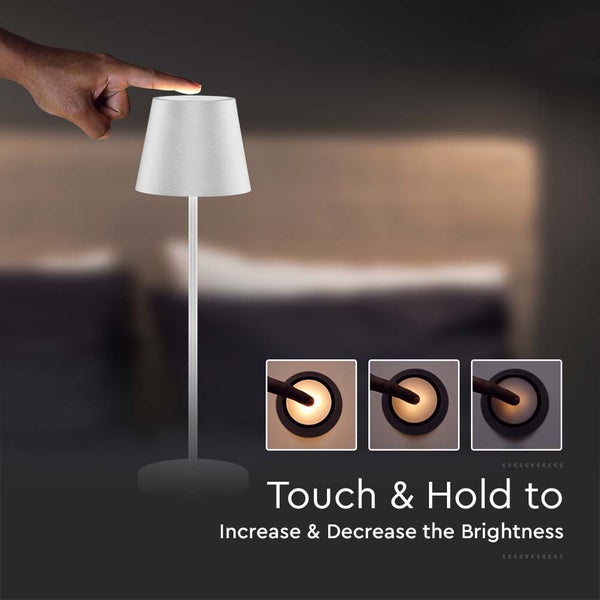 V-TAC VT-7522-W - Wireless Charging Table Lamps - IP54 - 2W - 200 Lumen - 3000K
