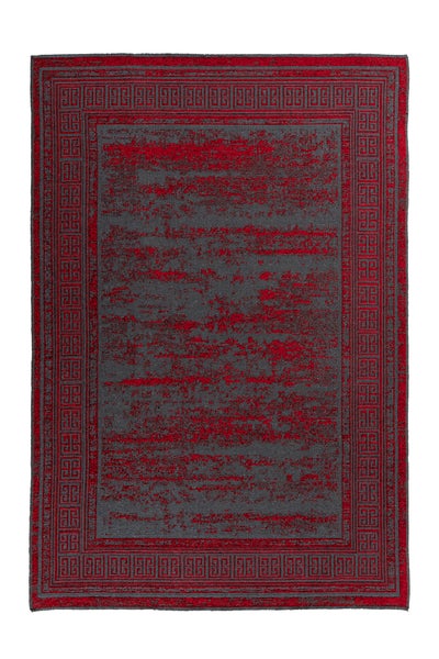 Kurzflor Teppich Calix Rot Klassisch, Modern 80 x 150 cm