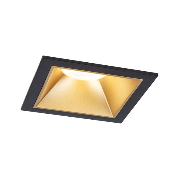 LED Einbauleuchte 3-Step-Dim Cole Coin 3er-Set IP44 eckig 88x88mm Coin 3x6W 3x470lm 230V dimmbar 2700K Schwarz, Gold matt