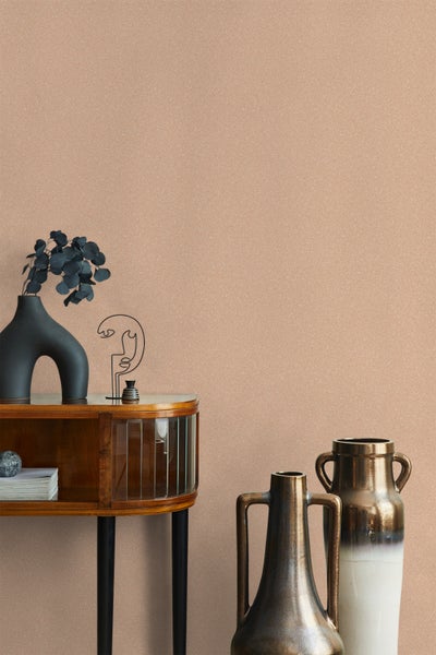 Tapete Orange Struktur Vliestapete Modern für Schlafzimmer Wohnzimmer oder Küche Made in Germany 10,05 x 0,53m