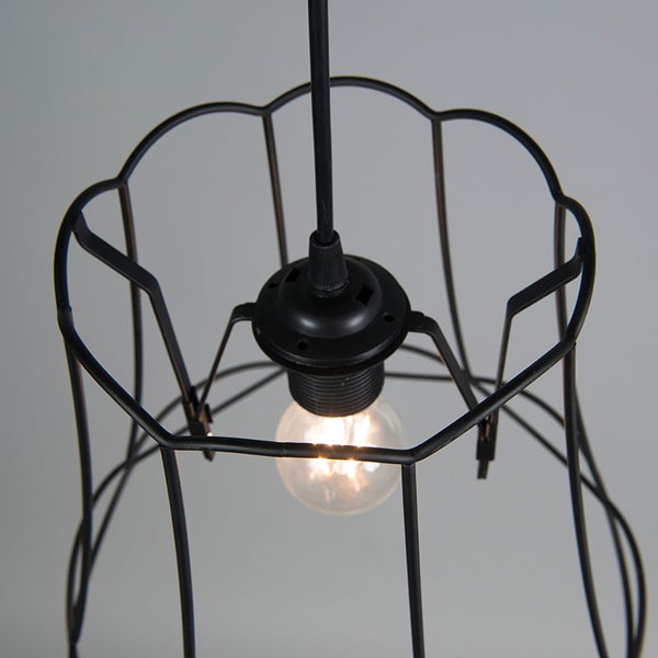 Lampenschirm aus Metall schwarz 30/26 - Granny Frame