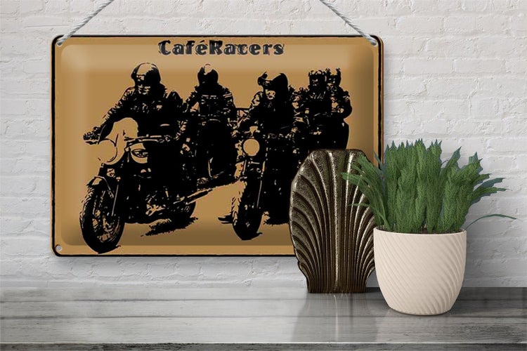 Blechschild Spruch 30x20cm Motorrad Cafe Racers motorcycle
