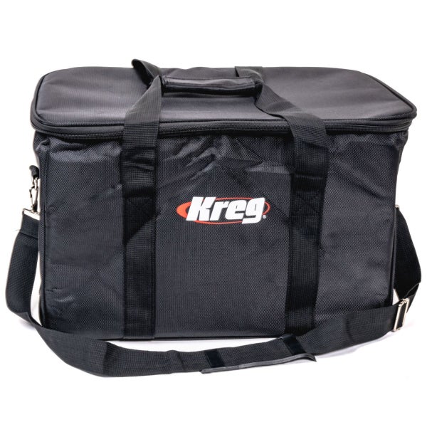 Kreg Werkzeugtasche mit Tragegriffen, verstellbarem Schultergurt und Reißverschluss aus robustem Gewebe.