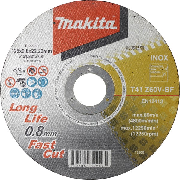 Makita Trennscheibe 125x0,8 mm INOX - E-22953-12
