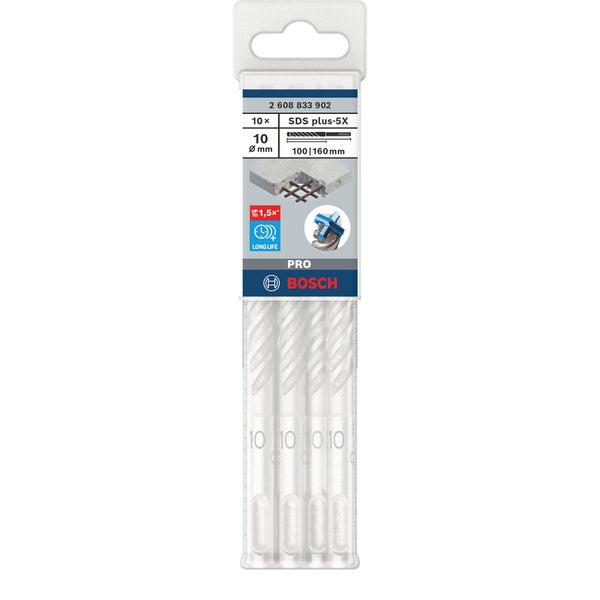 Bosch PRO SDS plus-5X Hammerbohrer 10 x 100 x 160 mm - 2608833902