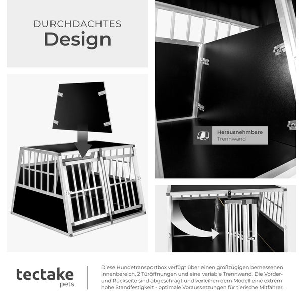 Hundetransportbox mit herausnehmbarer Trennwand von tectake pets