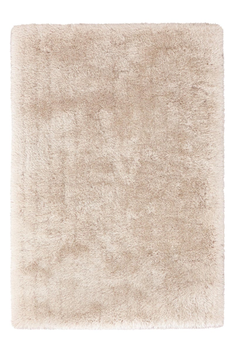 Hochflor Teppich Velvique Elfenbein Uni handgetuftet 120 x 170 cm