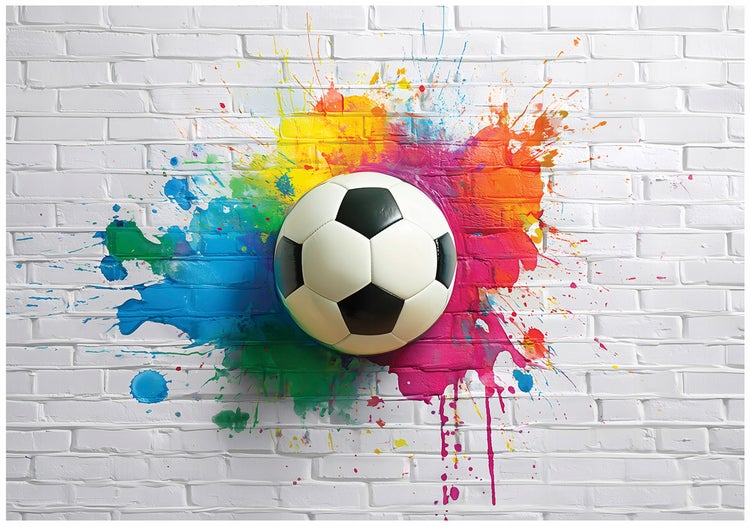Fototapete Kinderzimmer Junge Fußball Graffiti Vlies Tapete 400x280 cm