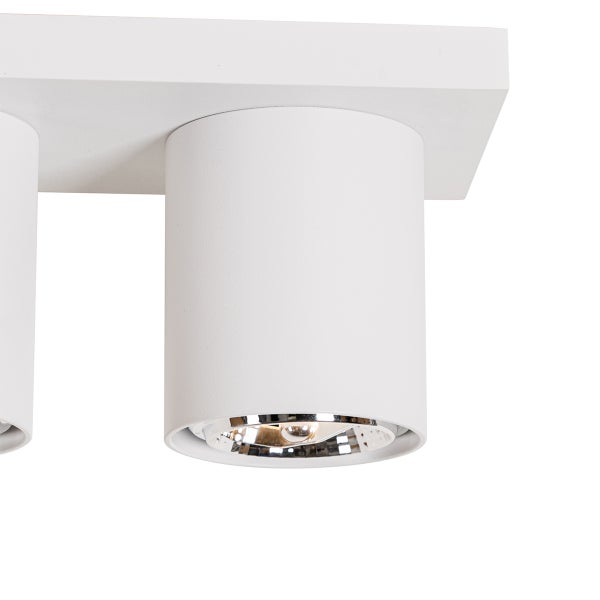 Weiße Deckenleuchte mit mehreren Strahlern