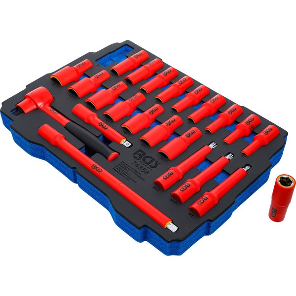 BGS technic Steckschlüssel-Satz mit Hammer, Verlängerung und Einsätzen im Koffer