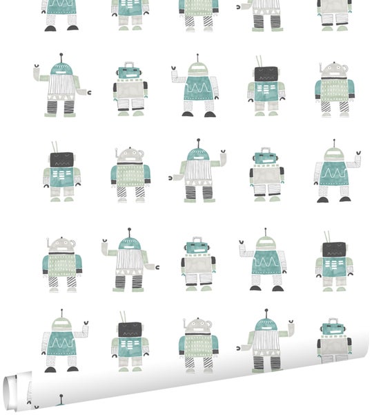 Tapete mit Robotermuster für Kinderzimmer