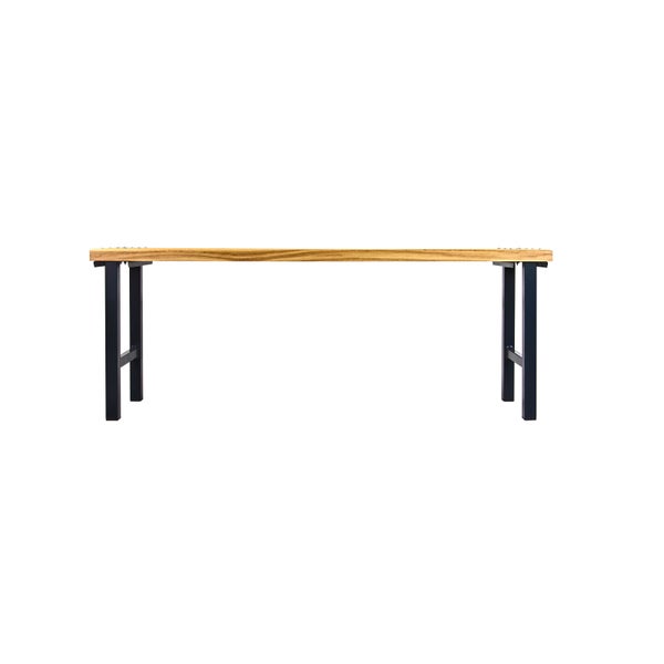 PROREGAL Garderobenbank Seahorse | HxBxT 100x40x42cm | Holz/Schwarz