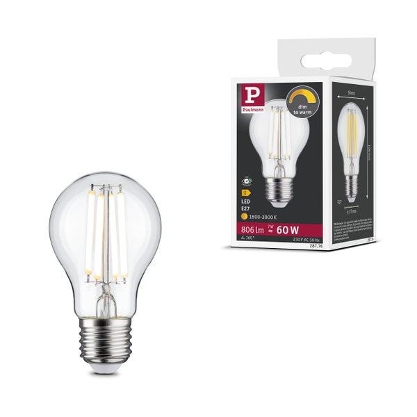 Paulmann LED Globe Lampe E27 4,2 Watt extra warmweiß 1800 Kelvin mit 3 Stufen Dimmfunktion