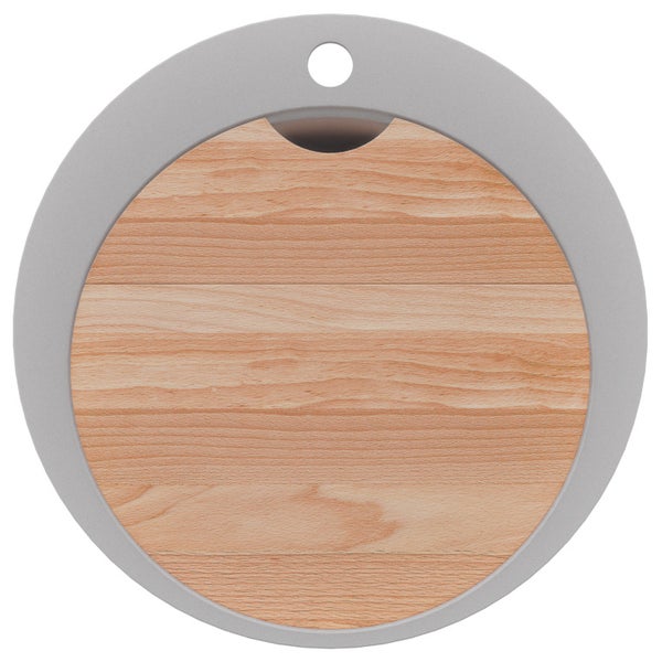 Runde Schneidebrett aus Holz mit Aufhängeloch