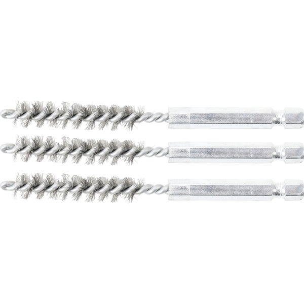 BGS Stahlbürste 9 mm Antrieb Außensechskant 6,3 mm (1/4) 3tlg. - 3078-9-S