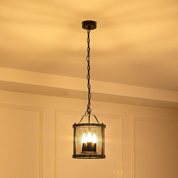 Lucande Pendelleuchte Eryk (Vintage, Industriell) in Schwarz aus Metall (3 flammig E14) - Deckenlampe Esstischlampe Hängelampe Hängeleuchte Wohnzimmerleuchte