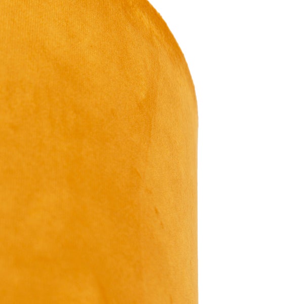 Velours Lampenschirm gelb 25/25/25 mit goldener Innenseite
