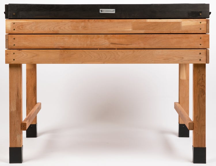 WONDERMAKE - Großes Hochbeet aus Kirschbaum Holz für Garten Balkon Terrasse, Pflanzkasten Bausatz XL hochwertig rechteckig mit Innen-Folie, Kräuterbeet Pflanzenkasten deko, dunkel-braun schwarz