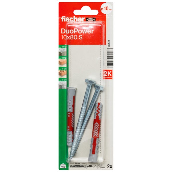 Fischer DuoPower Dübel 10x80 S, 2 Stück