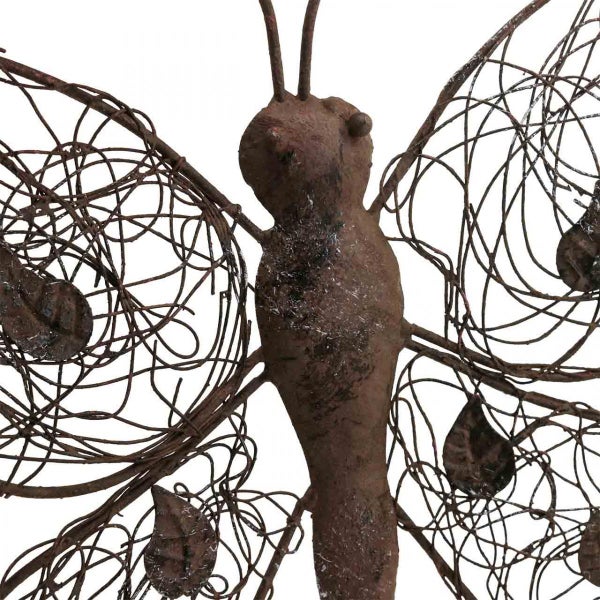 Dekorative Schmetterlingsfigur aus Metalldraht für den Garten