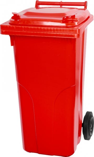 PROREGAL Mülltonne Mgb 120 Liter HDPE-Kunststoff Rot