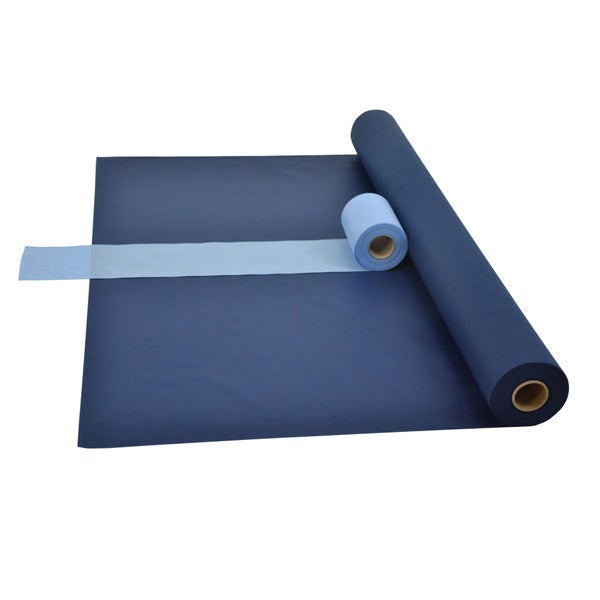 Sensalux Kombi-Set 1 Tischdeckenrolle 1m x 25m blau + Tischläufer 15cm hellblau