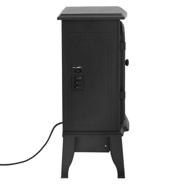 ML-Design Elektrokamin mit Heizlüfter 2000W Schwarz 39x25x56,5cm regelbar geräuscharm Elektro Kamin mit täuschend echtem Flammeneffekt Elektrischer Heizung LED Kaminfeuer Effekt Kaminofen Heizer Ofen
