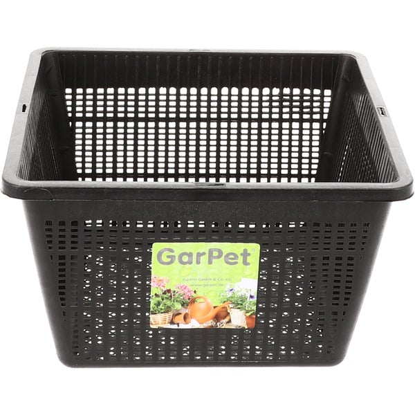 Schwarzer GarPet Pflanzkorb mit durchbrochenem Design
