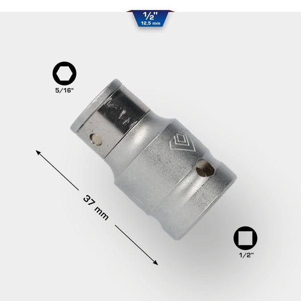 Steckschlüssel-Adapter mit einer Größe von 37 mm