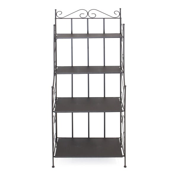 FRANK FLECHTWAREN | Metallregal Toskana, METALL, Breite 60 cm, Tiefe 30 cm, Höhe 155 cm, einfacher Klappaufbau, Lieferung nur innerhalb von Deutschla