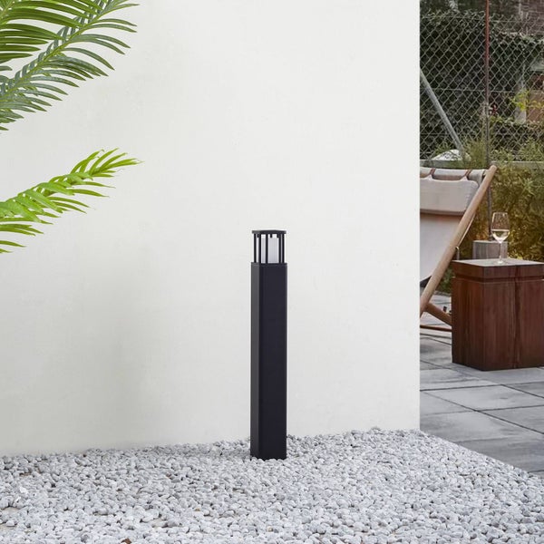 Lucande LED Außenleuchte Dakil (Modern) in Schwarz aus Aluminium (1 flammig, GU10) - Wegeleuchte Pollerleuchte Wegelampe Sockelleuchte