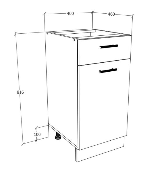 Küchenschrank B 40 cm Unterschrank Schublade Esilo