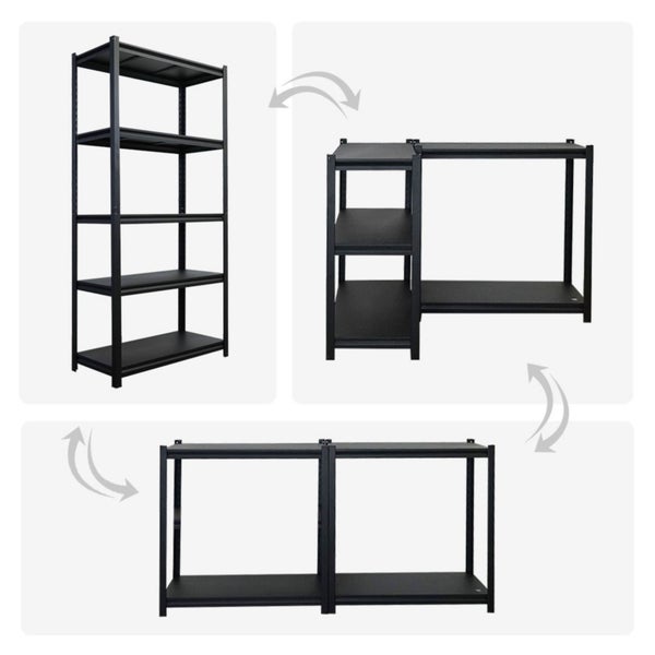 Abbildung verschiedener Konfigurationen eines Metallregals