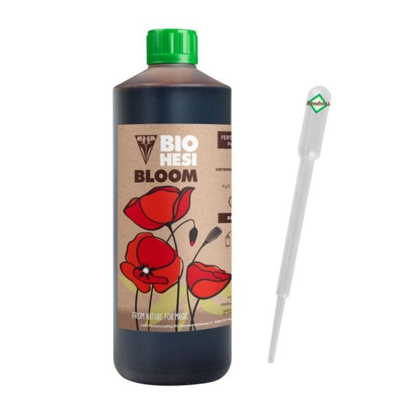 Hesi Bio Bloom 20 Liter – Organischer Dünger mit Pipette für Natürliche Blüte & Gesundes Wachstum | 100% Nachhaltig & Vielseitig Für Boden & Hydrokultur